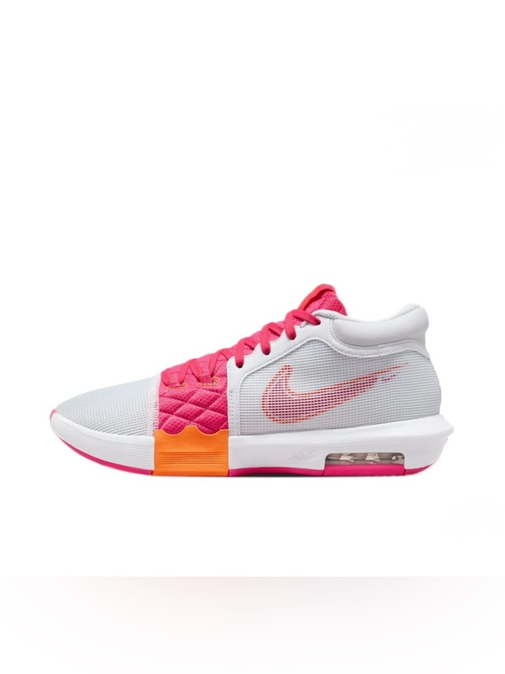 New Nike LeBron Witness 8 'White Bright Mandarin Pink' Men’s Basketball Shoes